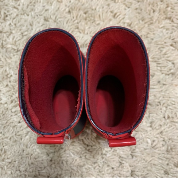 ❗️SOLD❗️Hatley Navy/Red Rain Boots GUC - Picture 6 of 7